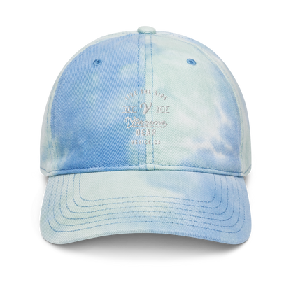 Viscous Gear Live The Ride Typography Logo No.2 White Embroidery Unisex Tie dye hat