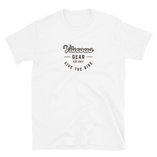 Viscous Gear Live The Ride Light Typography Logo No.3 Short-Sleeve Unisex T-Shirt