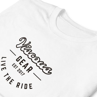 Viscous Gear Live The Ride Light Typography Logo No.3 Short-Sleeve Unisex T-Shirt