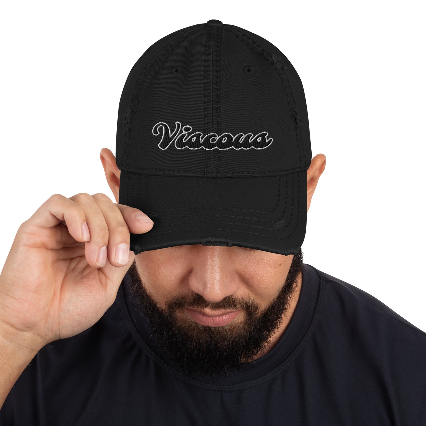 Viscous Logo Distressed Dad Hat