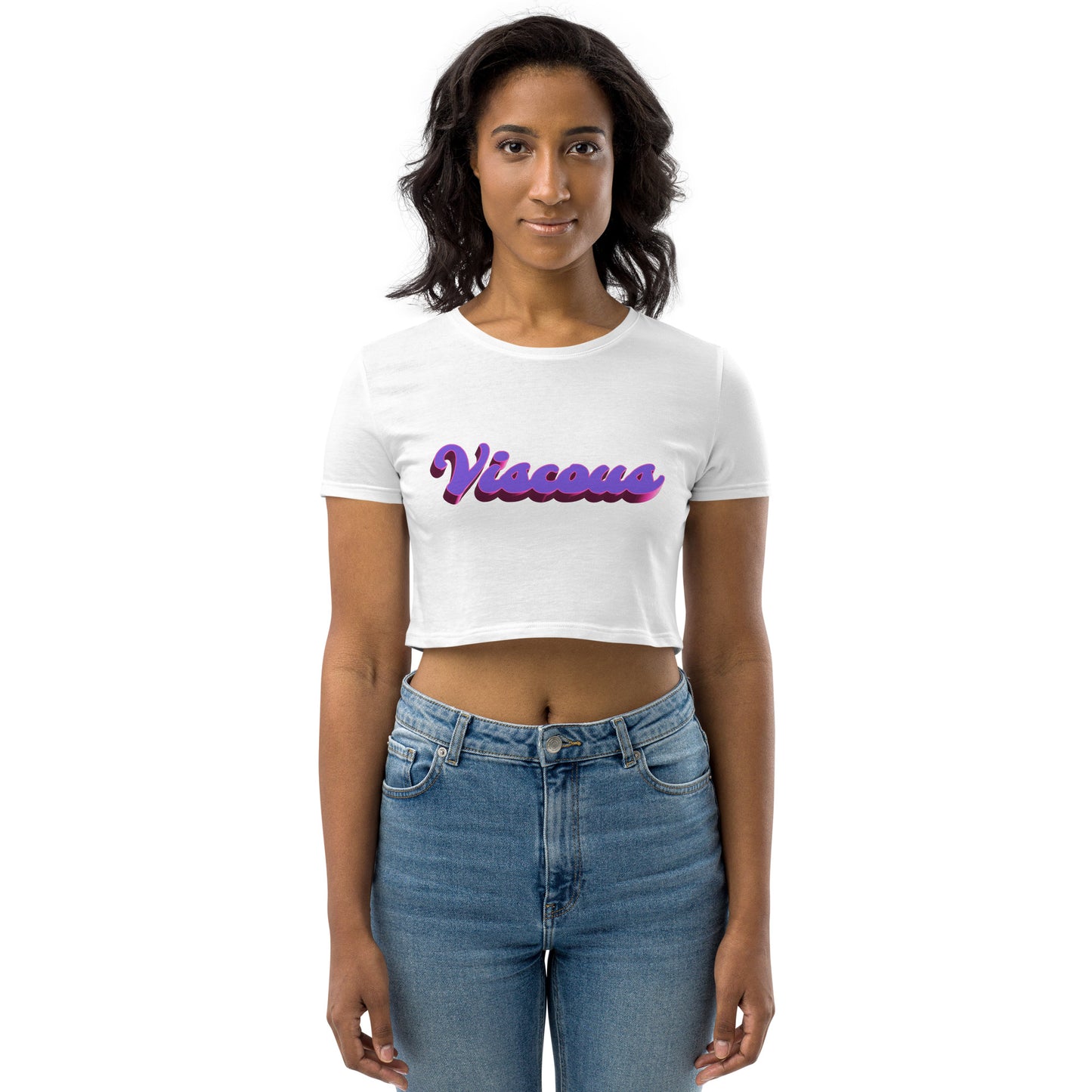 Viscous Logo Organic Crop Top