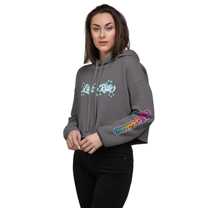 Live The Ride Crop Hoodie